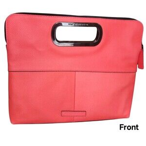 BCBGMaxAzria Neon Pink Clutch Purse Bag Party Fun Colorful Edgy Bold BCBG